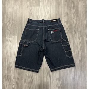 VTG Fubu Shorts Men 38 Blue Baggy Carpenter Denim Embroidered Hip Hop Y2K Skater